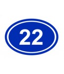 Тонкий (ширина 2 см) светодиодный знак  с номером дома "Люкс-4" RT-3